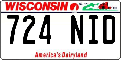 WI license plate 724NID
