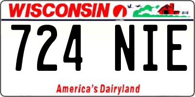 WI license plate 724NIE