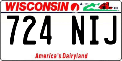 WI license plate 724NIJ