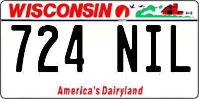 WI license plate 724NIL