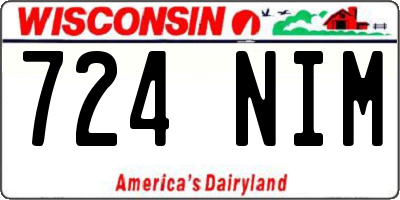 WI license plate 724NIM