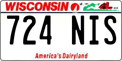 WI license plate 724NIS