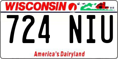 WI license plate 724NIU