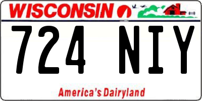 WI license plate 724NIY