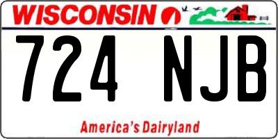 WI license plate 724NJB