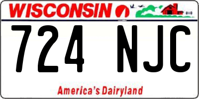 WI license plate 724NJC
