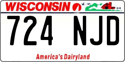 WI license plate 724NJD