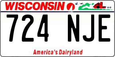 WI license plate 724NJE