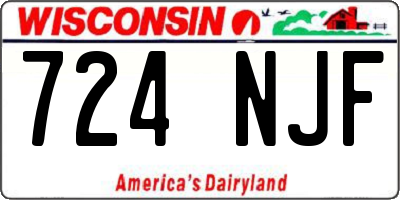 WI license plate 724NJF