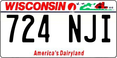 WI license plate 724NJI