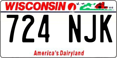 WI license plate 724NJK