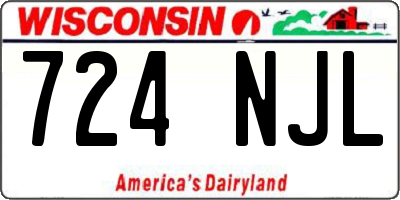 WI license plate 724NJL