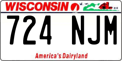 WI license plate 724NJM