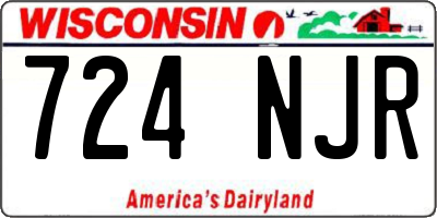 WI license plate 724NJR