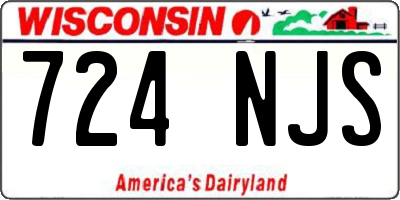 WI license plate 724NJS