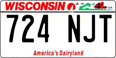 WI license plate 724NJT