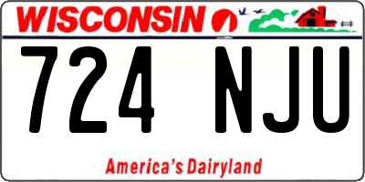 WI license plate 724NJU