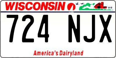 WI license plate 724NJX