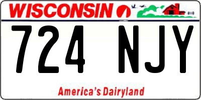 WI license plate 724NJY