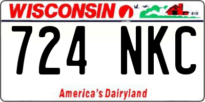 WI license plate 724NKC