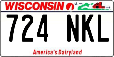 WI license plate 724NKL