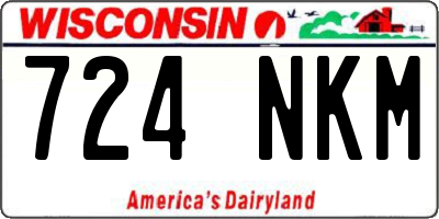WI license plate 724NKM