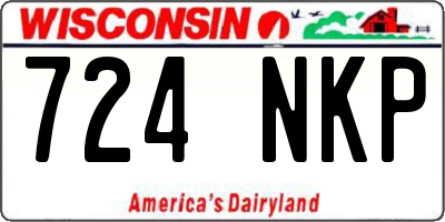 WI license plate 724NKP