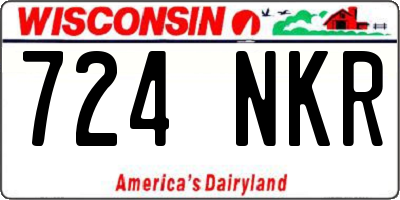 WI license plate 724NKR