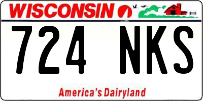 WI license plate 724NKS