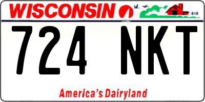WI license plate 724NKT