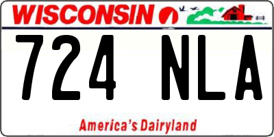 WI license plate 724NLA