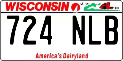 WI license plate 724NLB