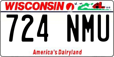 WI license plate 724NMU