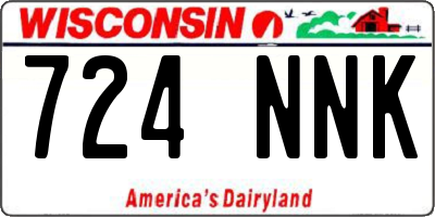 WI license plate 724NNK