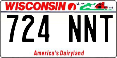 WI license plate 724NNT