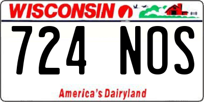 WI license plate 724NOS