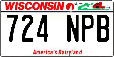 WI license plate 724NPB