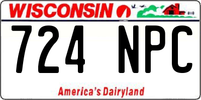 WI license plate 724NPC