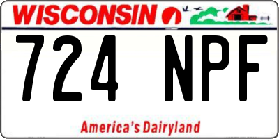 WI license plate 724NPF