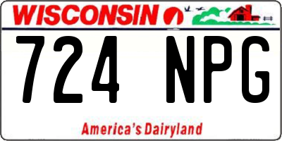 WI license plate 724NPG