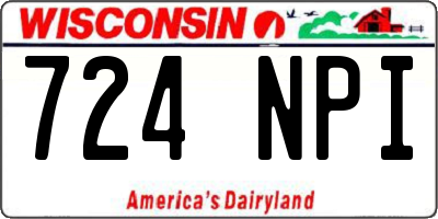 WI license plate 724NPI