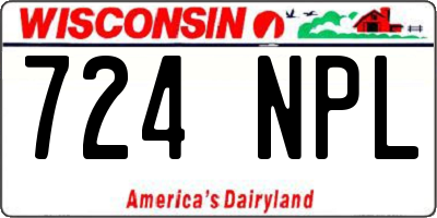 WI license plate 724NPL