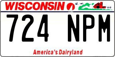 WI license plate 724NPM