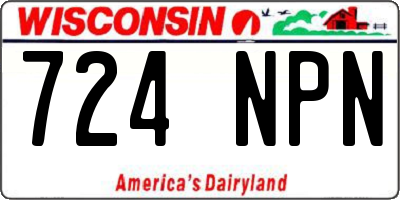 WI license plate 724NPN