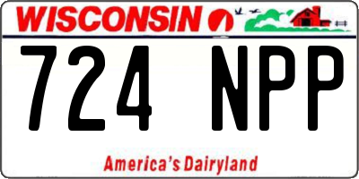 WI license plate 724NPP