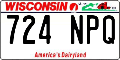 WI license plate 724NPQ