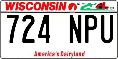 WI license plate 724NPU