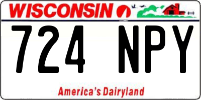 WI license plate 724NPY