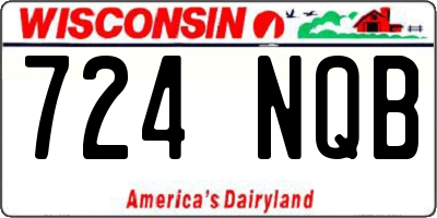 WI license plate 724NQB