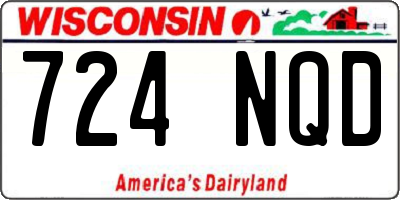 WI license plate 724NQD